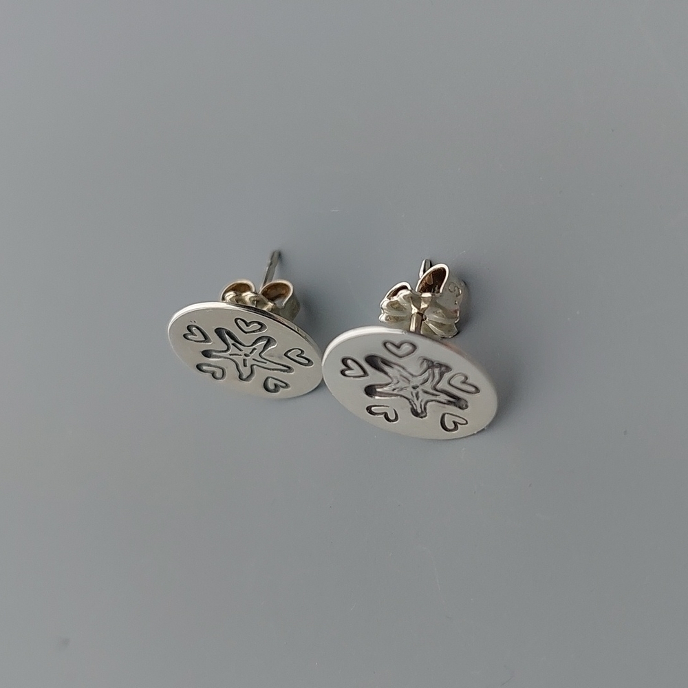 STARFISH sterling silver stud earrings - Picture 2 of 4